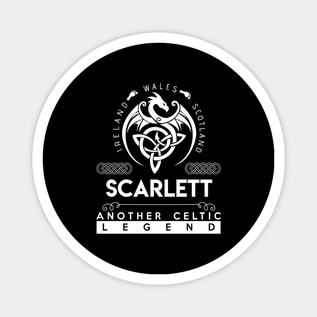 Scarlett Name T Shirt - Another Celtic Legend Scarlett Dragon Gift Item Magnet by harpermargy8920